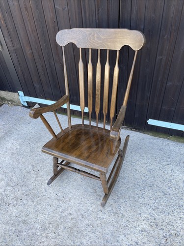 Dark wood rocking chair - dark,