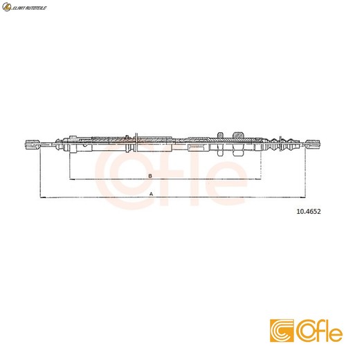 Cable parking brake 4652 - parking,