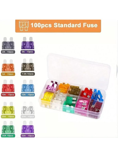100pcs mini blade fuses boxed - 100pcs,