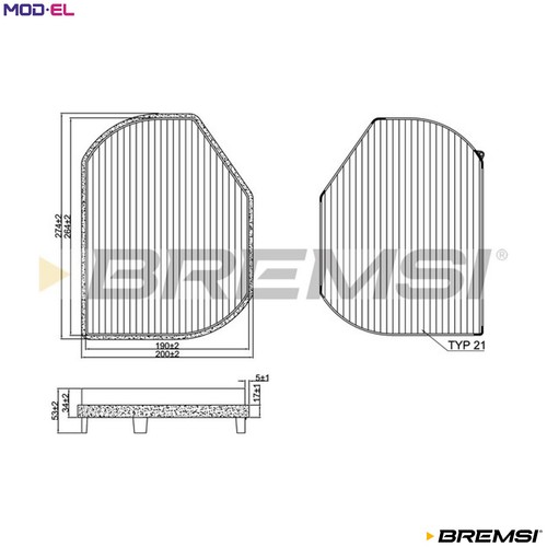 Filter cabin air fc1331c - fc1331c, for