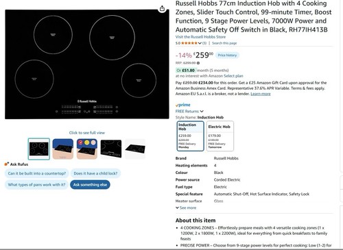 Russell hobbs 77cm zone - 77cm,