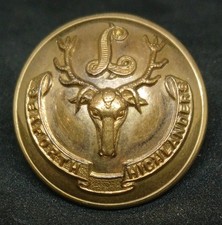 Seaforth Highlanders Officers Gilt Military Button 25mm by Pitt