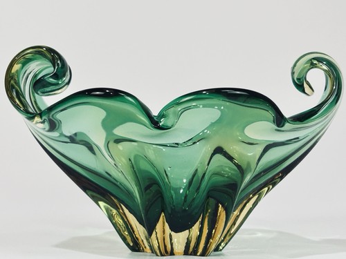 Murano cased green topaz - green/topaz, art