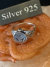 Silver Celtic Knot  Poison Signet Ring