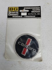 CHEVROLET CAMARO EMBROIDERED SEW ON PATCH 1970,S NEW OLD STOCK MADE IN ENGLAND