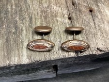 Antique Gold Stone Cufflinks