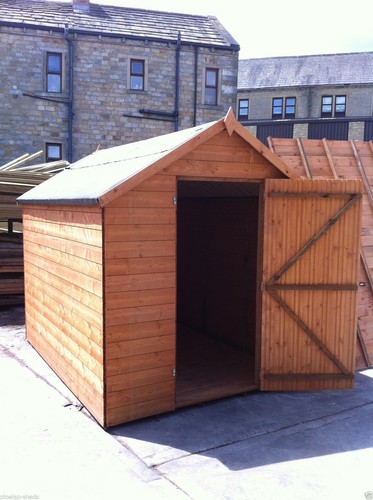 7x5 wooden apex garden shed - 7x5,