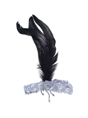 Silver flapper headband - flapper,