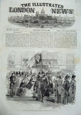 Original Old Antique Print