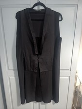 Zara Long Black Waistcoat Size