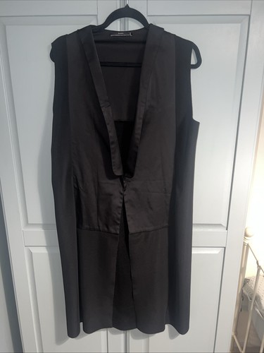 Zara long black - waistcoat, size