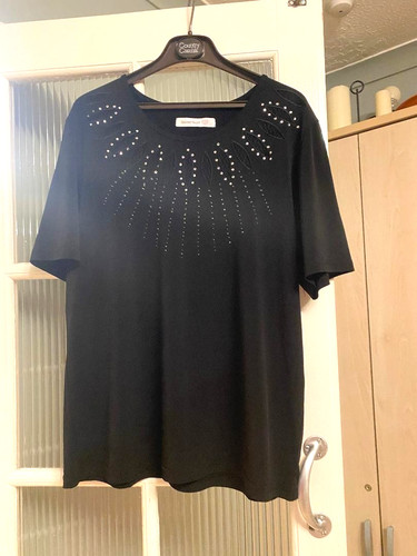 Black top size heather - m,