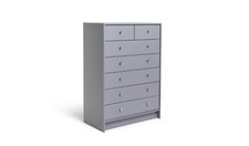 Malibu 7 Drawer Chest - Grey
