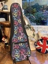 Ukulele Soprano Soft Case Peace Sign Design
