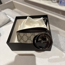 Auth Gucci Dark Brown GG Plus
