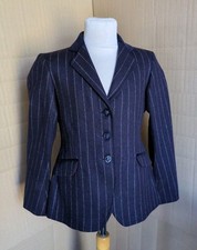 Le Beau Cheval Pure Wool Show Jacket -  Childs 24, Navy Pinstripe *Free Postage*