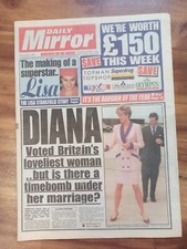 Princess Diana Newspapers Headlines Back Issues Tabloid and Broadsheets Royal