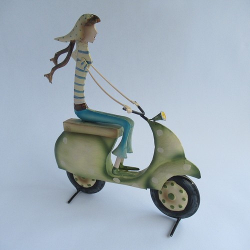 Vintage girl scooter metal - vintage, on
