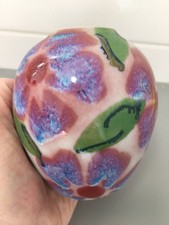 Dartington Pottery ovoid. bulbous floral vase  - Alan White