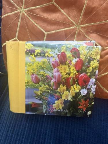 Small floral address - small, book