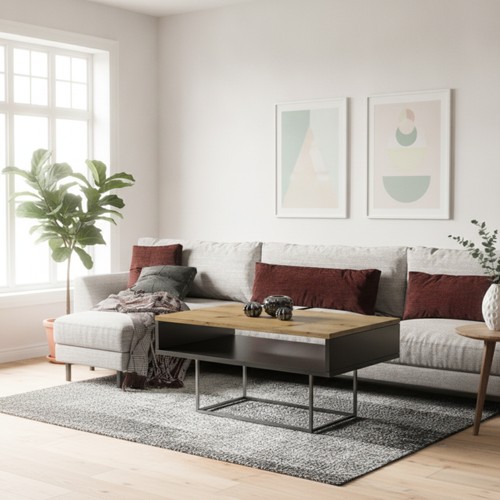 Coffee table with - shelf, |