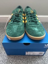 Adidas Hamburg GW5752 Trainers Green / Gold / Gum - Size 11 UK. BNIBWT
