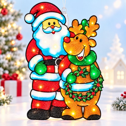 Christmas santa reindeer led - reindeer,