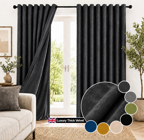 Blackout thick velvet curtains - blackout,