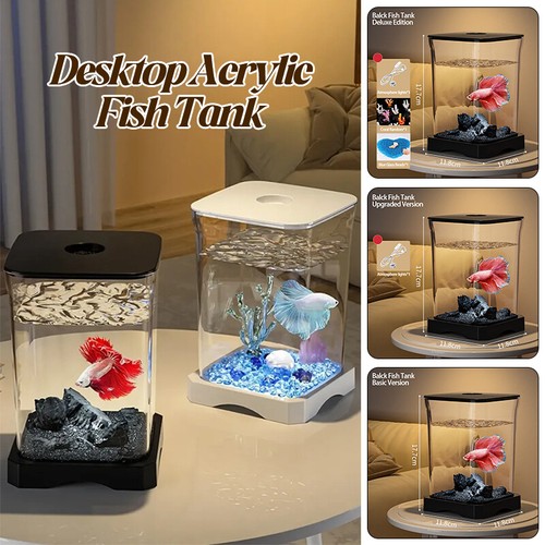 New desktop fish tank acrylic - new,