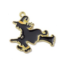 Halloween Charms Enamel Witch