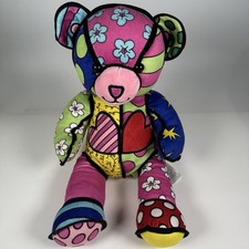 Romero Britto Designer Patchwork Bear - Build a Bear - Pop Art 18 Inches Retired