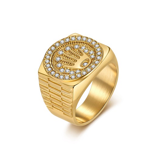 Punk cubic zircon king crown - king,