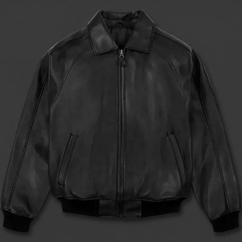 Men black real leather - real,