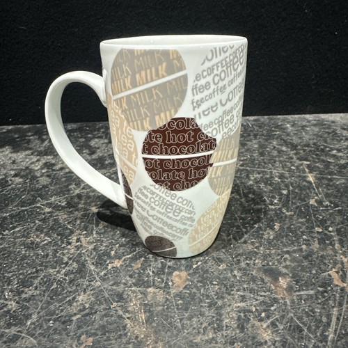 White tapered ceramic latte - tapered,