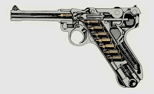 Vintage luger p08 - luger, rifle
