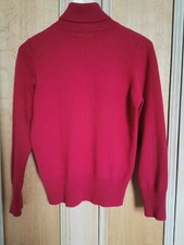 RED 100% CASHMERE SWEATER TURTLENECK F&F TEENSY REPAIR REQUIRED CLASSIC REGALRED