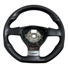 VW GOLF MK5 1K1 (2006) 2 DR GTI FLAT BOTTOM LEATHER STEERING WHEEL  1K0419091CA