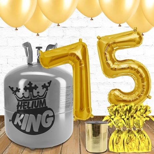75th birthday helium gas - 75th,