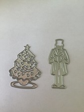 Christmas tree and carol singer cutting dies for paper crafting and scrapbooking