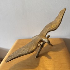 Vintage brass eagle figurine - brass,