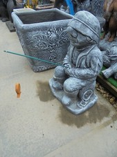 Fisherman Concrete garden ornament