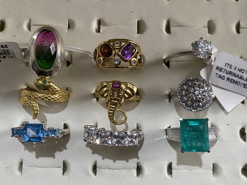 925 sterling silver rings - x,