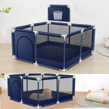 Pet Dog Play Pen Puppy Rabbit 50.4" Playpen Indoor Outdoor Enclosure Run Cage