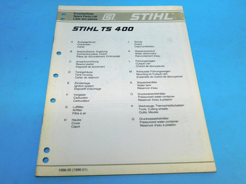 Spare parts list manual - list,