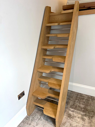 Oak staircase 185cm - staircase, ,