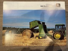 John Deere 550 Round Baler A4 Vintage Brochure 1987