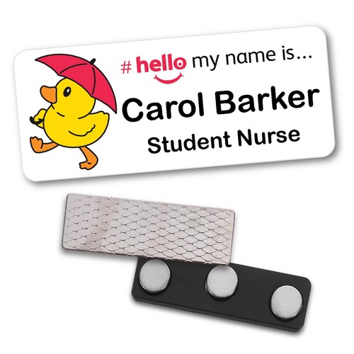 Hello name badge nurse midwife - badge,