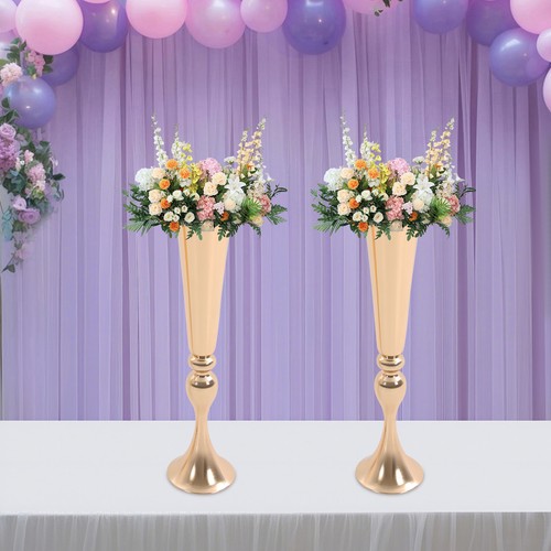 2pcs high flower vase trumpet - high,
