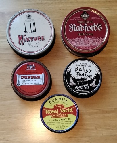 Vintage tobacco tins - vintage, x5
