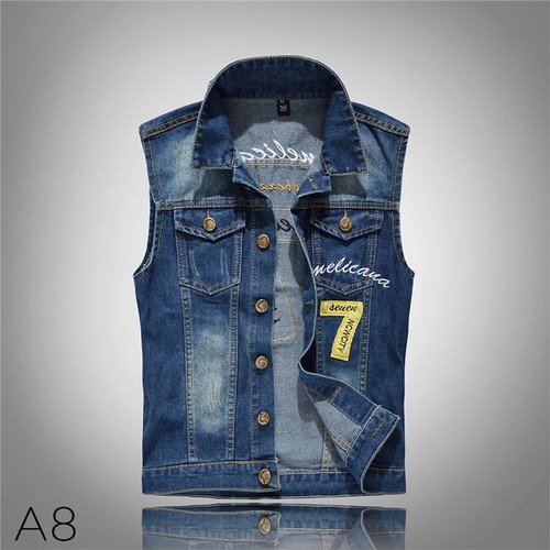 Men patch denim vest jean - patch,